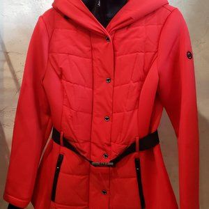 Michael Kors Red Winter Jacket Coat Size Small